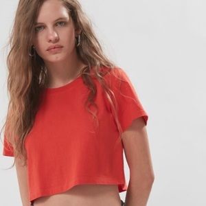 Urban Outfitters Cropped Red Tee